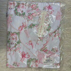 Roller Rabbit x LoveShackFancy Pink Beaux Christmas Polo Pajamas Set